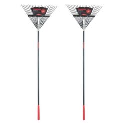 Razor-Back 10000-03684 51 in. Fiberglass Handle 24-Tine Steel Rake (Pack of 2)