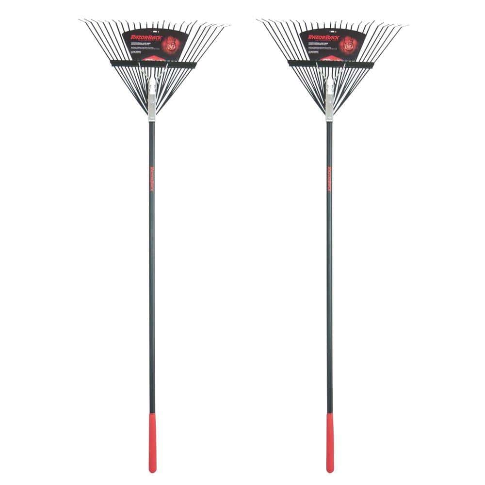 Razor-Back 10000-03684 51 in. Fiberglass Handle 24-Tine Steel Rake (Pack of 2) Razor-Back 10000-03684 51 in. Fiberglass Handle 24-Tine Steel Rake (Pack of 2)