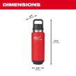 Milwaukee 48-22-8397R PACKOUT Red 36 oz. Insulated Bottle with Chug Lid