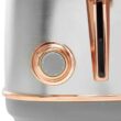 HADEN 75104 Heritage 1500-Watt 4-Slice Steel and Copper Wide Slot Retro Toaster