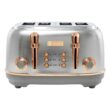 HADEN 75104 Heritage 1500-Watt 4-Slice Steel and Copper Wide Slot Retro Toaster