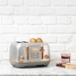 HADEN 75104 Heritage 1500-Watt 4-Slice Steel and Copper Wide Slot Retro Toaster