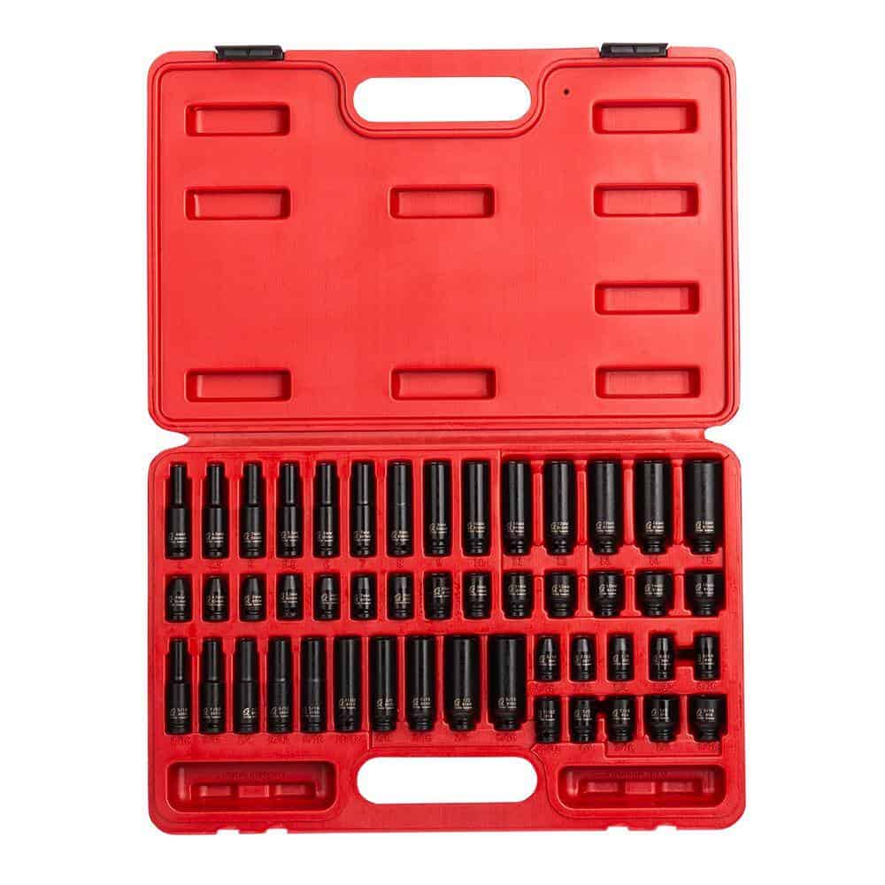 SUNEX TOOLS 1848 1/4 in. Drive SAE and Metric Impact Socket Set (48-Piece) SUNEX TOOLS 1848 1/4 in. Drive SAE and Metric Impact Socket Set (48-Piece)