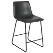Flash Furniture Reagan Faux Leather Counter Stool, Gray, Set of 2