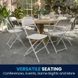 Flash Furniture Hercules Series Plastic Folding Chair White - Lightweight Folding Chair, Adult