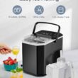 Silonn Ice Maker Countertop, Portable Ice Machine with Carry Handle, Black