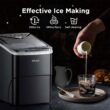Silonn Ice Maker Countertop, 9 Cubes Ready in 6 Mins, 26lbs in 24Hrs, Self-Cleaning Ice Machine