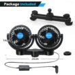 Poraxy Car Fan, 12V Cooling Fans for Backseat for Kids