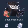ecozy Portable Countertop Ice Maker - 9 Ice Cubes in 6 Minutes, 26 lbs Daily Output, Black