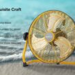 Geek Aire 12" Portable Battery Operated Fan with Metal Blade, 360 Vertical Tilt, 20h Run Time Cordless Fan