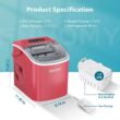EUHOMY Countertop Ice Maker Machine with Handle, 26lbs in 24Hrs, Red EUHOMY Countertop Ice Maker Machine with Handle, 26lbs in 24Hrs, Red