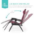 Best Choice Products Set of 2 Adjustable Steel Mesh Zero Gravity Lounge Chair Recliners w/Pillows and Cup Holder Trays - Burgundy Best Choice Products Set of 2 Adjustable Steel Mesh Zero Gravity Lounge Chair Recliners w/Pillows and Cup Holder Trays - Burgundy