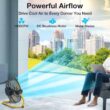 Geek Aire 12" Portable Battery Operated Fan with Metal Blade, 360 Vertical Tilt, 20h Run Time Cordless Fan