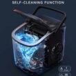 ecozy Portable Countertop Ice Maker - 9 Ice Cubes in 6 Minutes, 26 lbs Daily Output, Black