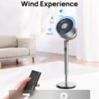 Dreo Standing Fan, Omni-directional Oscillating Fan For Bedroom, 80 ft Circulator With Remote