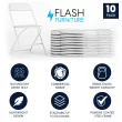 Flash Furniture Hercules Series Plastic Folding Chair White - Lightweight Folding Chair, Adult