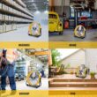 Tornado - 24 Inch High Velocity Heavy Duty Tilt Metal Drum Fan Yellow Commercial, (YELLOW)