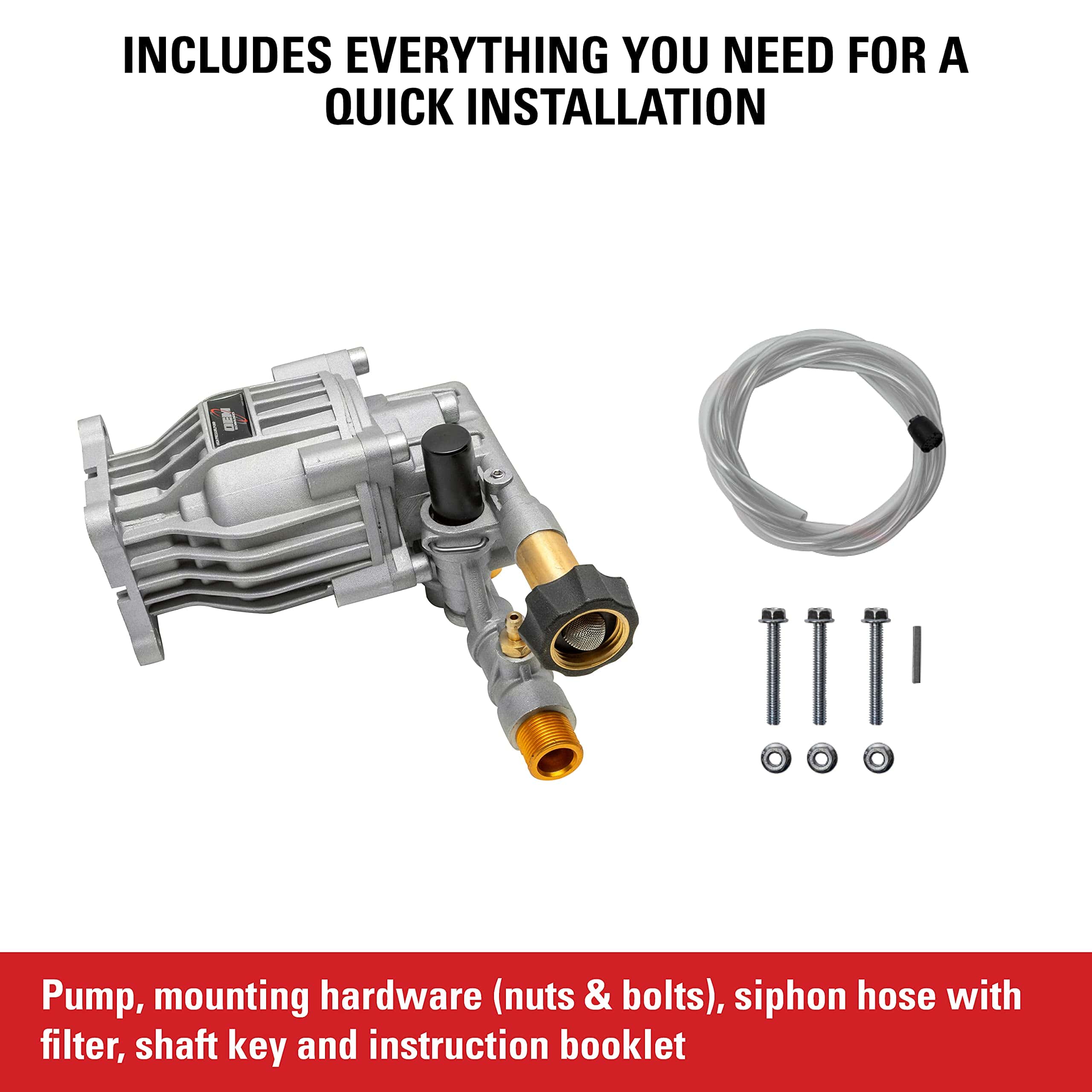 OEM Technologies 90028 Horizontal Axial Cam Replacement Pressure Washer Pump Kit, 3300 PSI, 2.4 GPM, 3/4" Shaft OEM Technologies 90028 Horizontal Axial Cam Replacement Pressure Washer Pump Kit, 3300 PSI, 2.4 GPM, 3/4" Shaft - Image 6