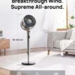Dreo Standing Fan, Omni-directional Oscillating Fan For Bedroom, 80 ft Circulator With Remote