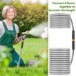 Unywarse Garden Hose 50ft, Stainless Steel Heavy Duty Water Hose with 10 Function Nozzle Flexible, Lightweight