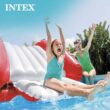 Intex Kool Splash Inflatable Water Slide Play Center for Outdoor Swimming Pool and Backyard with Built in Sprayer, Handles, and Stairs, Red