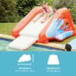 Intex Kool Splash Inflatable Water Slide Play Center for Outdoor Swimming Pool and Backyard with Built in Sprayer, Handles, and Stairs, Red