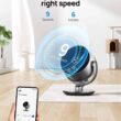 Dreo DR-HAF004S 16 Inch 25dB Quiet Smart Fans for Bedroom, DC Room Fan with Remote, Silver
