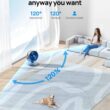 Dreo DR-HAF004S 16 Inch 25dB Quiet Smart Fans for Bedroom, DC Room Fan with Remote, Silver