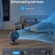 Dreo DR-HAF004S 16 Inch 25dB Quiet Smart Fans for Bedroom, DC Room Fan with Remote, Silver