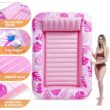Sloosh Inflatable Tanning Pool Lounger Float-XL, 85" x 57" Extra Large Suntan Sun Tan tub, XL Hot Pink