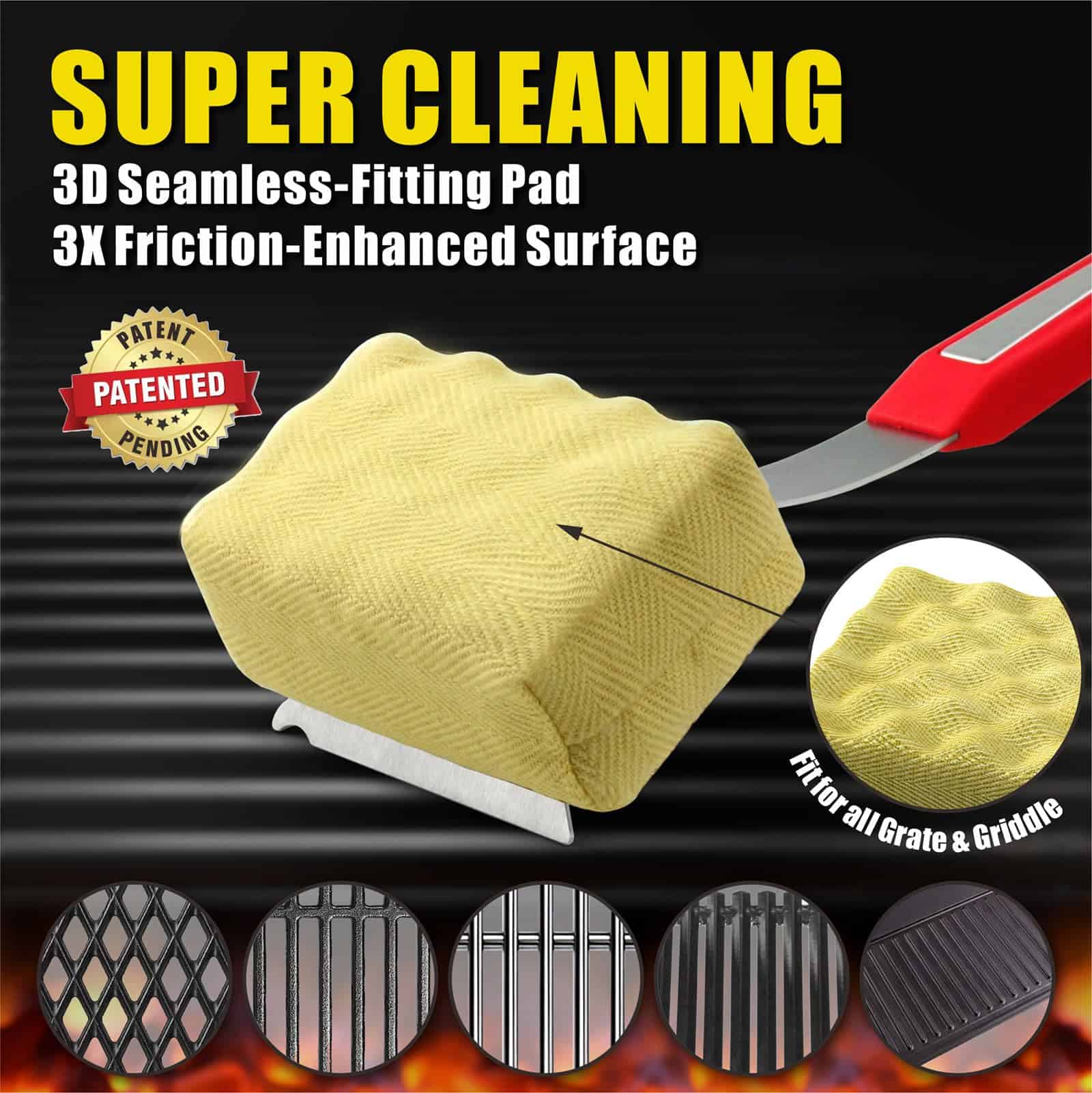 GRILLART Grill Brush Bristle Free SteamWizards BBQ Replaceable Cleaning Head GRILLART Grill Brush Bristle Free SteamWizards BBQ Replaceable Cleaning Head - Image 7