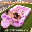 Sloosh Inflatable Tanning Pool Lounger Float-XL, 85" x 57" Extra Large Suntan Sun Tan tub, XL Hot Pink