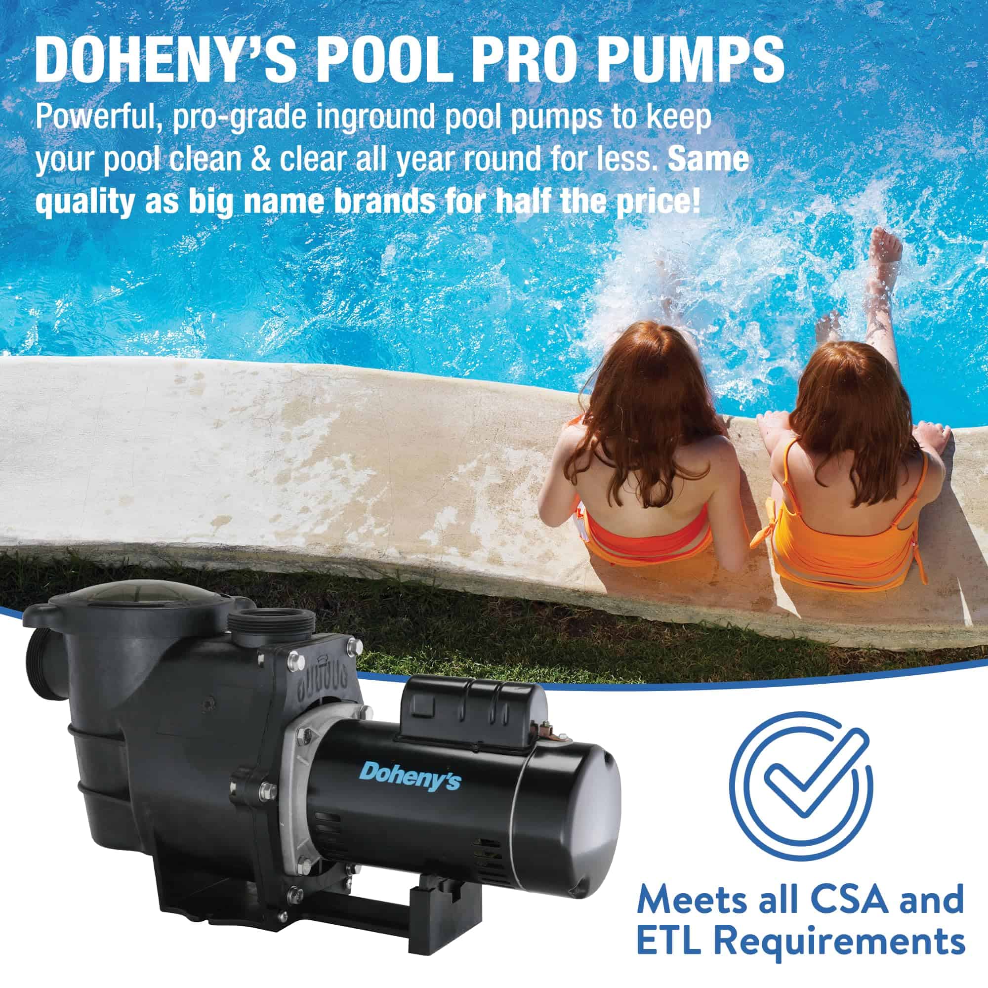 Doheny's Inground Pool Pump, 115/230V, 1 HP (0.9 THP) Doheny's Inground Pool Pump, 115/230V, 1 HP (0.9 THP) - Image 8