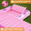 Sloosh Inflatable Tanning Pool Lounger Float-XL, 85" x 57" Extra Large Suntan Sun Tan tub, XL Hot Pink