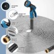 Advinski Garden Hose 100FT, Water Hose with 10 Function Nozzle, Sturdy, 550PSI