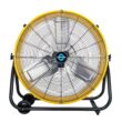 Tornado - 24 Inch High Velocity Heavy Duty Tilt Metal Drum Fan Yellow Commercial, (YELLOW)