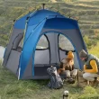 Outsunny Camping Tents 4 Person Pop Up Tent Quick Setup, Blue