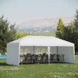 Outsunny 10' x 20' Heavy Duty Pop Up Canopy Party Tent, White