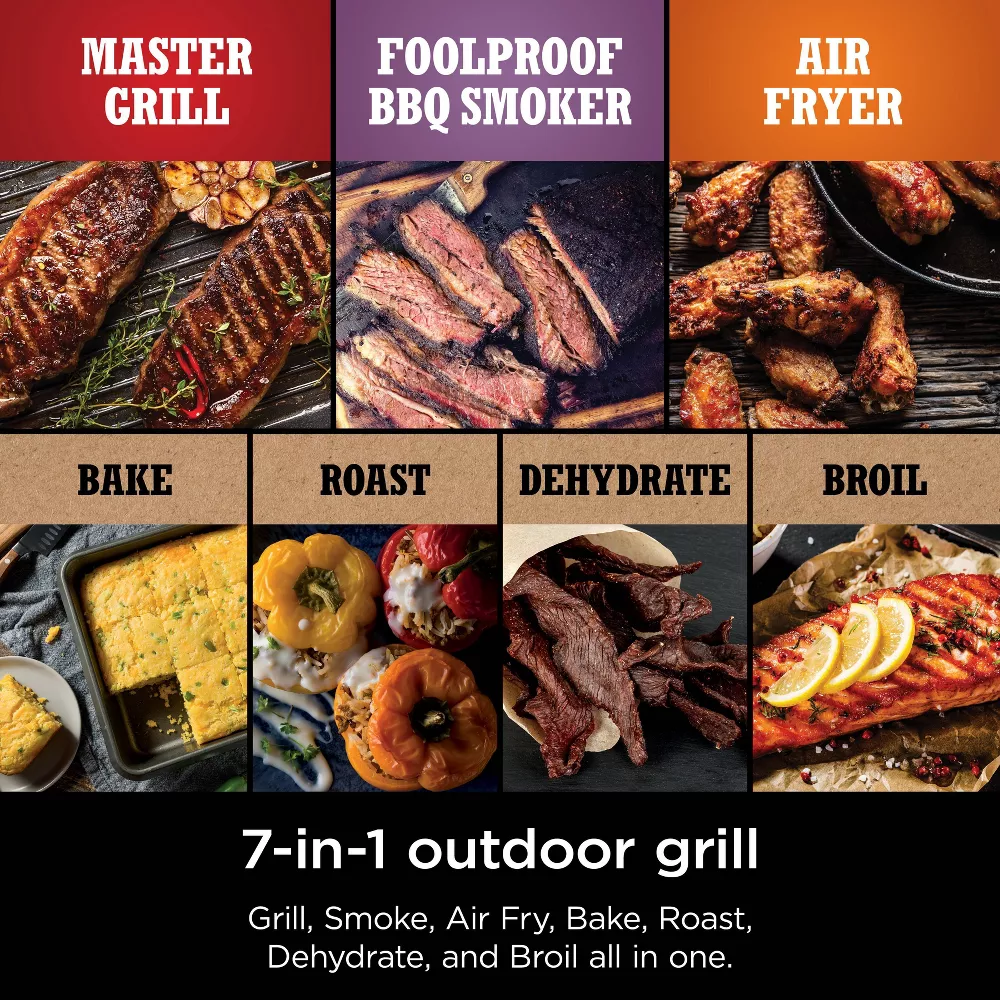 Ninja OG701 Woodfire Outdoor Grill & Smoker, 7-in-1 Master Grill, BBQ Smoker and Air Fryer with Woodfire Technology Ninja OG701 Woodfire Outdoor Grill & Smoker, 7-in-1 Master Grill, BBQ Smoker and Air Fryer with Woodfire Technology - Image 10