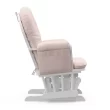 Storkcraft Hoop Glider Nursery Rocking Chair and Ottoman, White/Pink Storkcraft Hoop Glider Nursery Rocking Chair and Ottoman, White/Pink