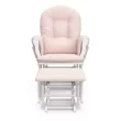 Storkcraft Hoop Glider Nursery Rocking Chair and Ottoman, White/Pink Storkcraft Hoop Glider Nursery Rocking Chair and Ottoman, White/Pink
