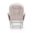 Storkcraft Hoop Glider Nursery Rocking Chair and Ottoman, White/Pink Storkcraft Hoop Glider Nursery Rocking Chair and Ottoman, White/Pink
