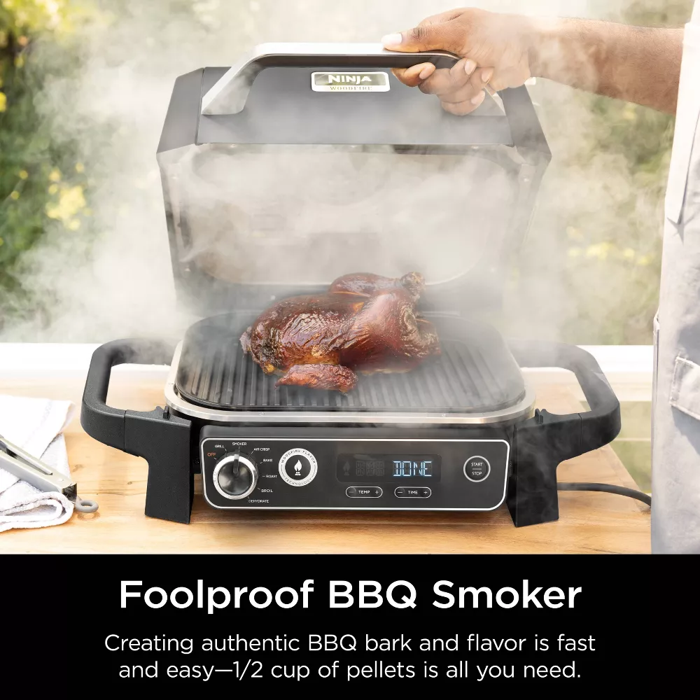 Ninja OG701 Woodfire Outdoor Grill & Smoker, 7-in-1 Master Grill, BBQ Smoker and Air Fryer with Woodfire Technology Ninja OG701 Woodfire Outdoor Grill & Smoker, 7-in-1 Master Grill, BBQ Smoker and Air Fryer with Woodfire Technology - Image 12