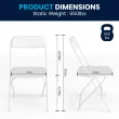 Flash Furniture Hercules Series Plastic Folding Chair White - Lightweight Folding Chair, Adult