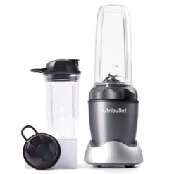 NutriBullet NB-50100C Pro 1000 32 oz. Single Speed Gray Blender with 24 oz. Cup and Lids