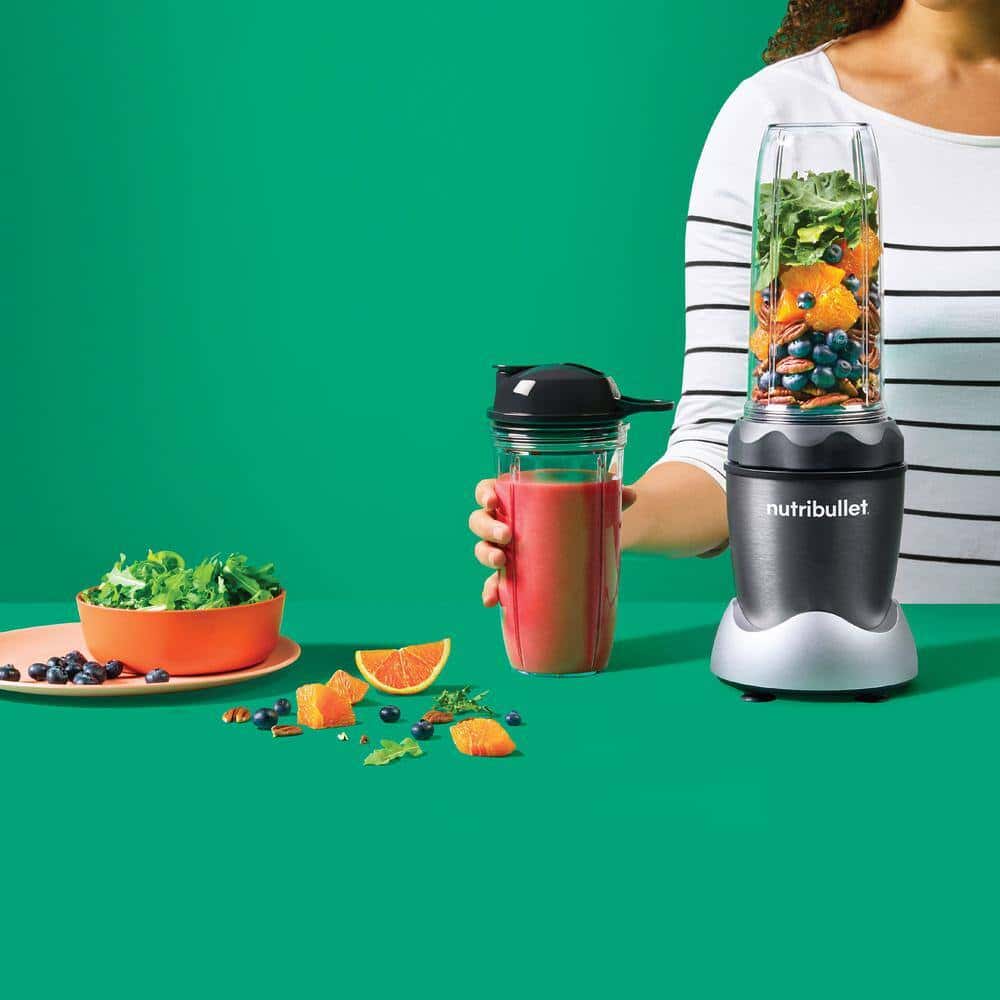 NutriBullet NB-50100C Pro 1000 32 oz. Single Speed Gray Blender with 24 oz. Cup and Lids NutriBullet NB-50100C Pro 1000 32 oz. Single Speed Gray Blender with 24 oz. Cup and Lids - Image 2