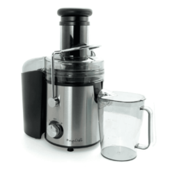 MegaChef 985112284M Stainless Steel Chrome Wide Mouth Juice Extractor, Juice Machine with Dual Speed Centrifugal Juicer