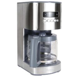 Kenmore KKCM12S 12-Cup Programmable Coffee Maker, Stainless Steel, with Reusable Filter, silver