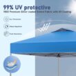 Summit Living 10x10ft Pop-up Canopy Tent Straight Legs Instant Canopy for Outside with Wheeled Bag - Blue
