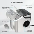 Ionchill Quick Cube Ice Machine, 26lbs/24hrs Portable Countertop Bullet Cubed Ice Maker